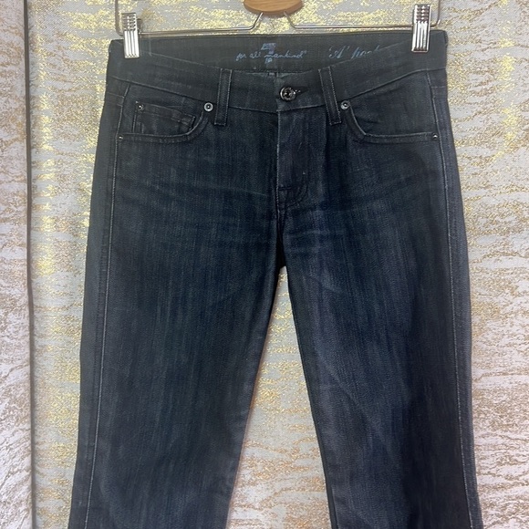 7 For All Mankind A Pocket Dark Wash Classic Jeans Size 25 - Picture 5 of 12